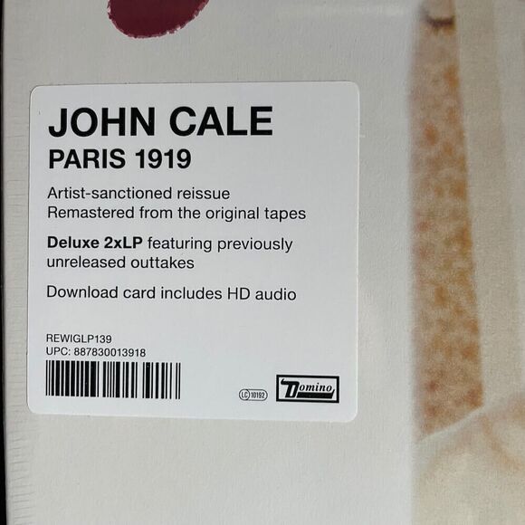 John Cale Paris 1919 Deluxe Remastered Edition, Double Vinyl, LP, Domino NEW - Picture 2 of 4